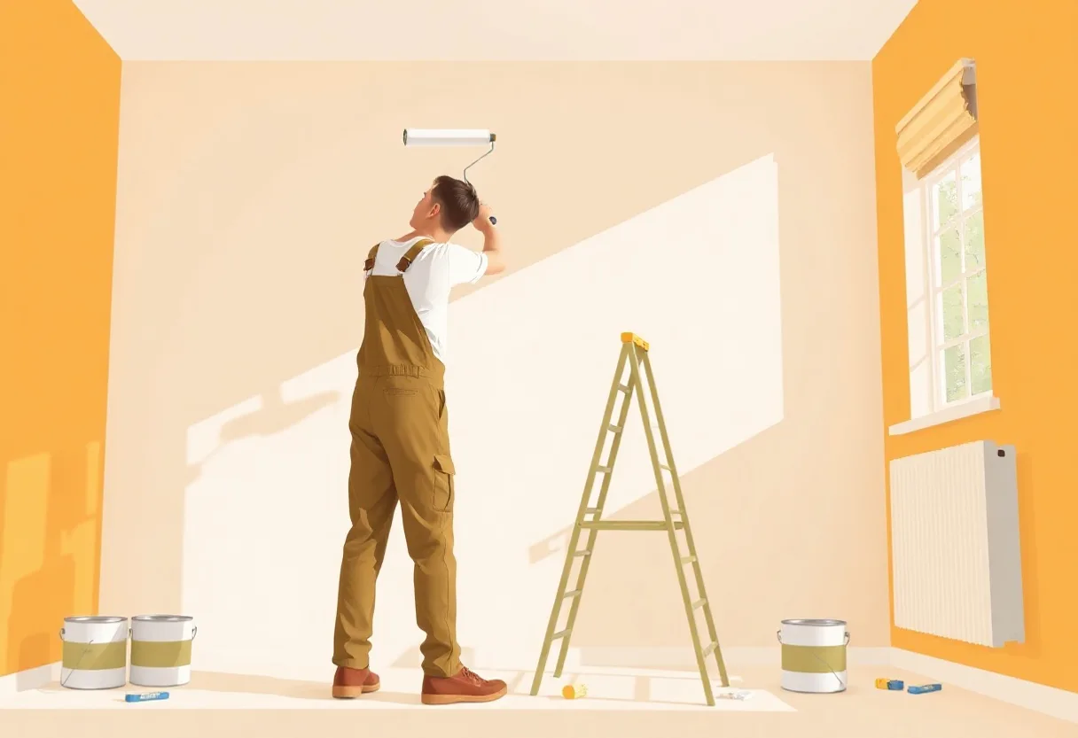 Peintre Agde 34300 en intervention sur un chantier